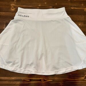 Neleus Women's‎ White Athletic Skirt